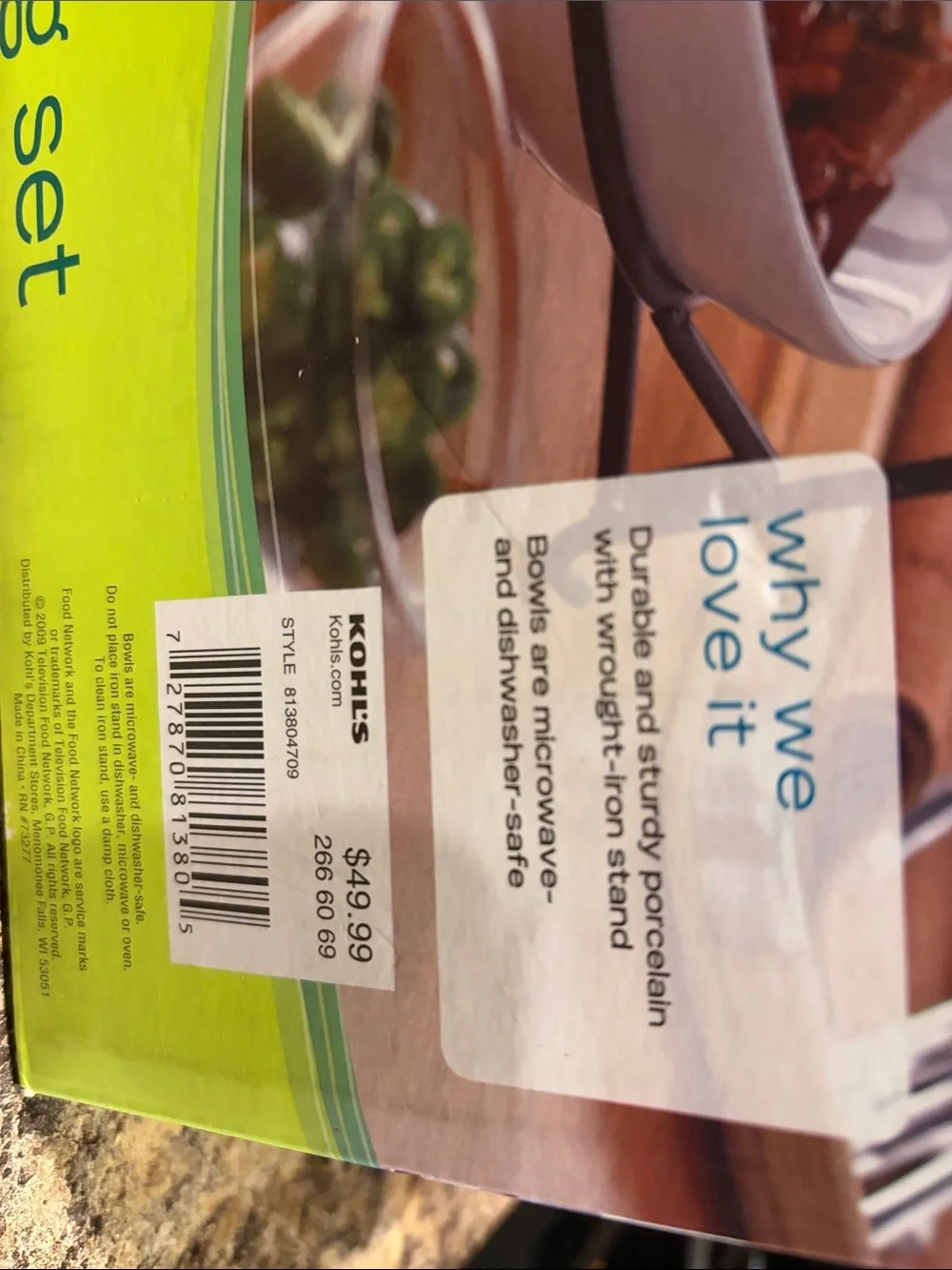 NWT Food Network White 3-Tier Bowl Serving Set
